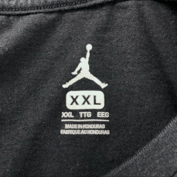 Jordan Lucky No. 7 Black Short Sleeve Tee, Size XXL - Picture 4 of 5